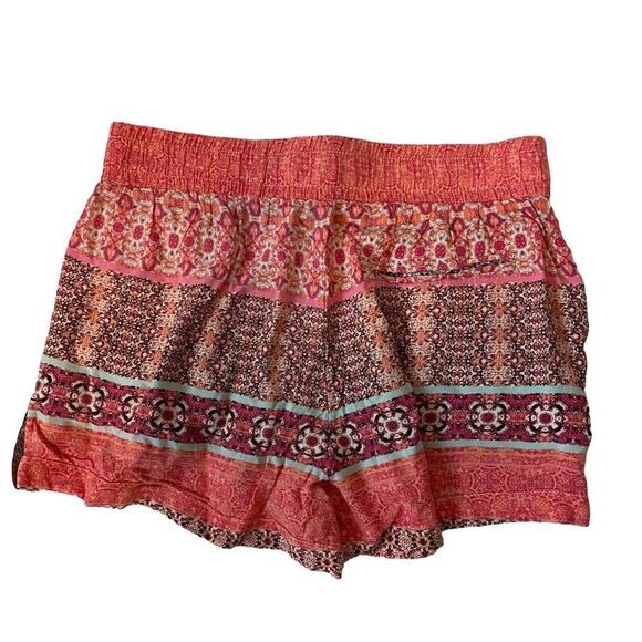 Francesca’s Miami Pink Shorts Multi Color Elastic Waistband SZ M - Picture 2 of 13